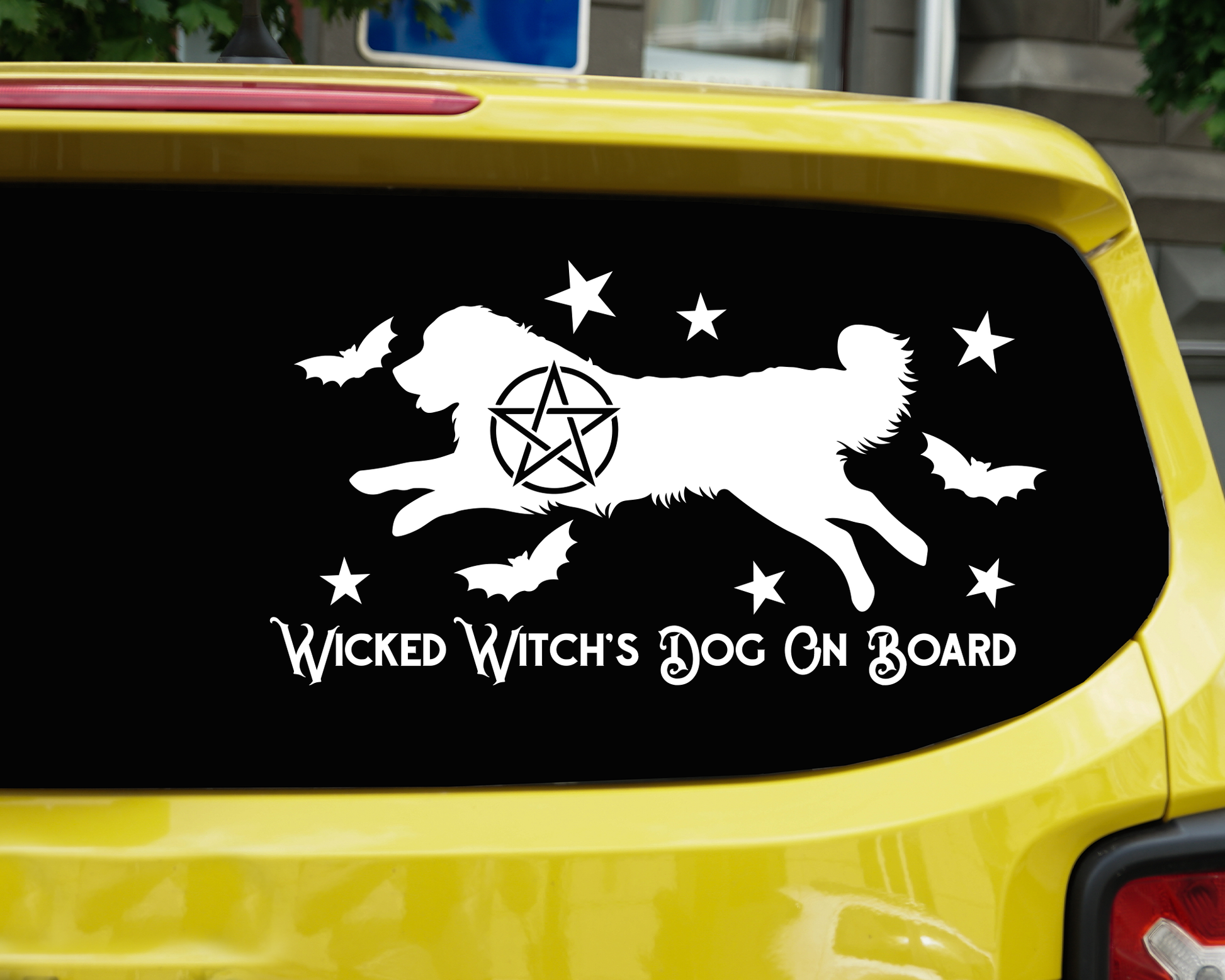 Wicked Witch's Dog On Board Bernese Mountain Dog Sticker
