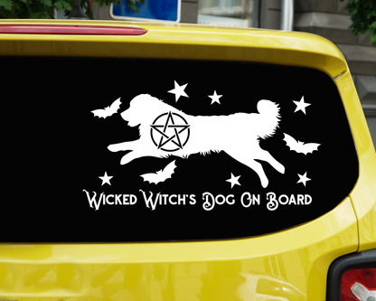 Wicked Witch's Dog On Board Bernese Mountain Dog Sticker