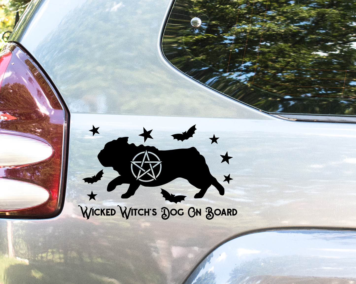 Wicked Witch's Dog On Board Bulldog Sticker
