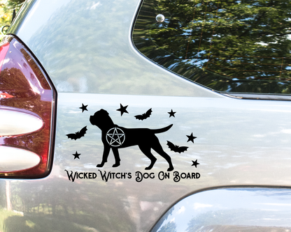 Wicked Witch's Dog On Board Cane Corso Sticker