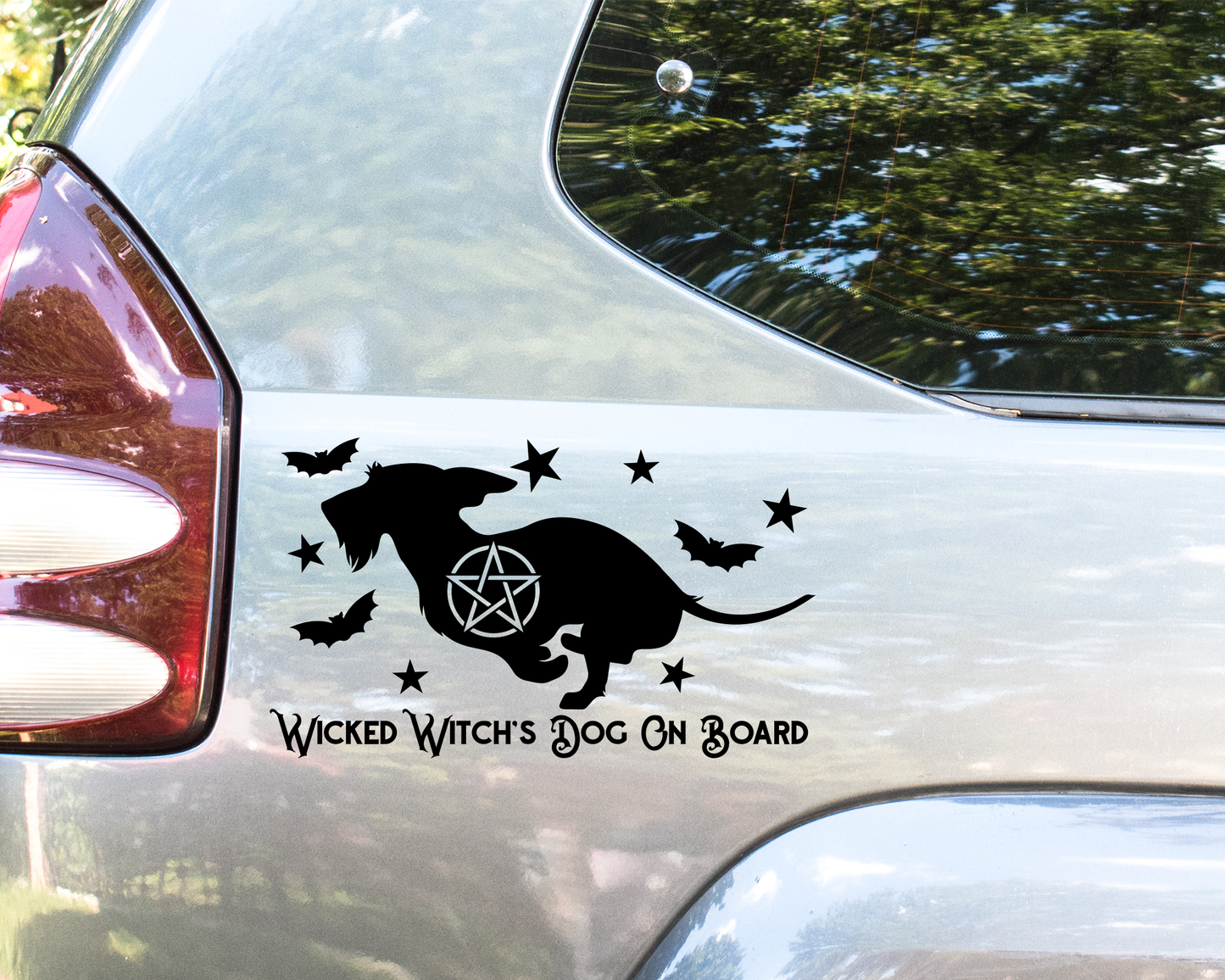 Wicked Witch's Dog On Board Dachshund Sticker