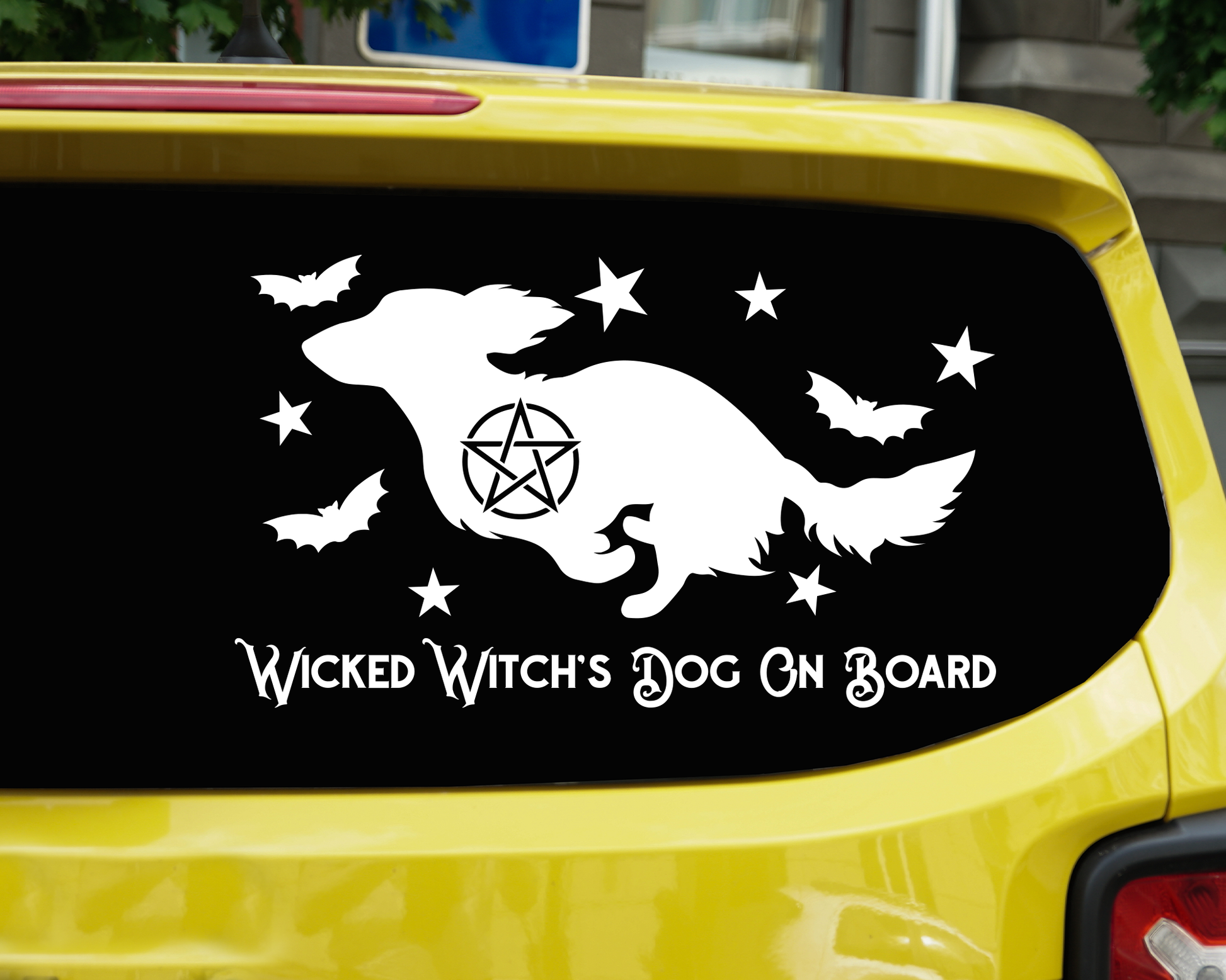 Wicked Witch's Dog On Board Dachshund Sticker