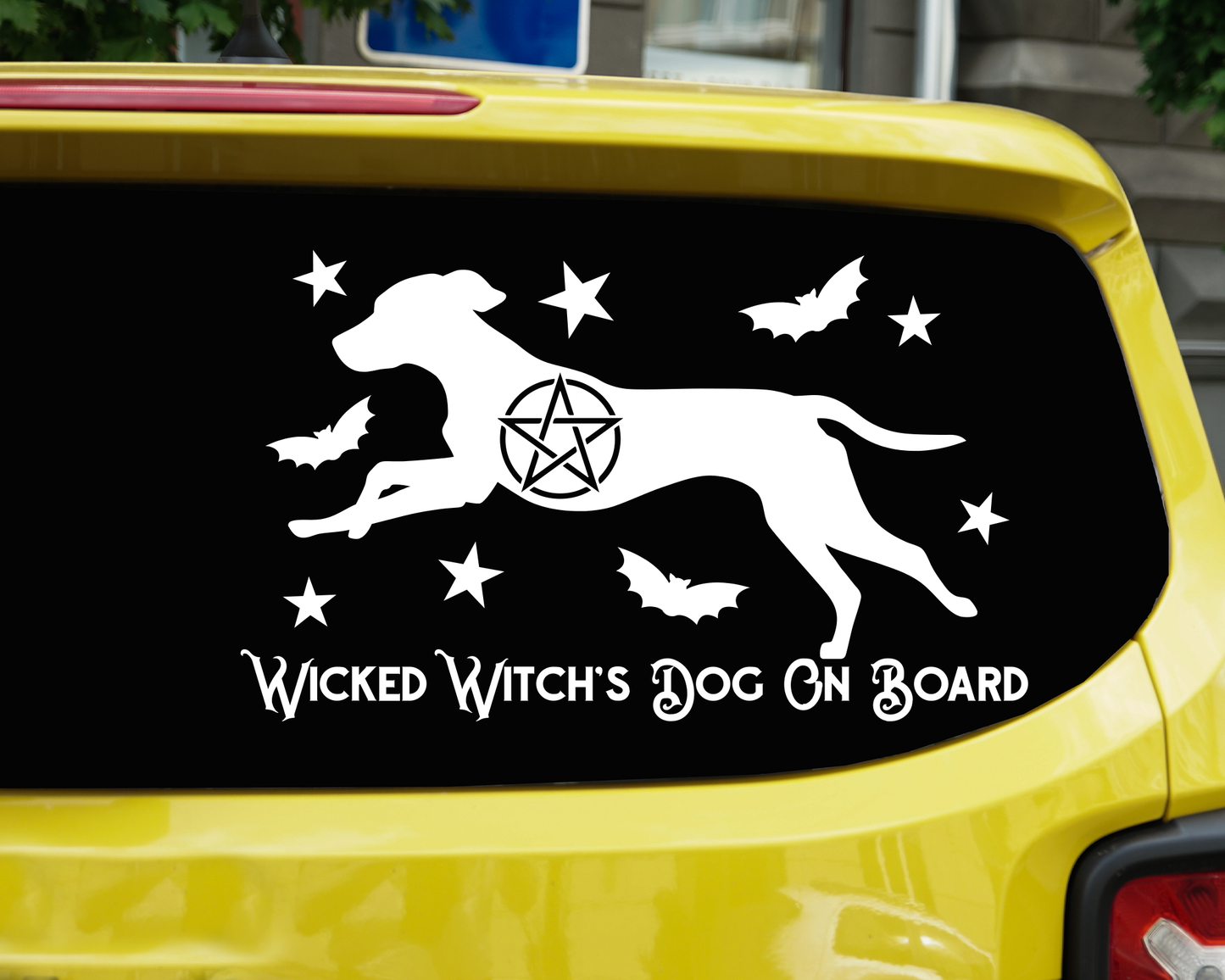 Wicked Witch's Dog On Board Dalmatian Sticker