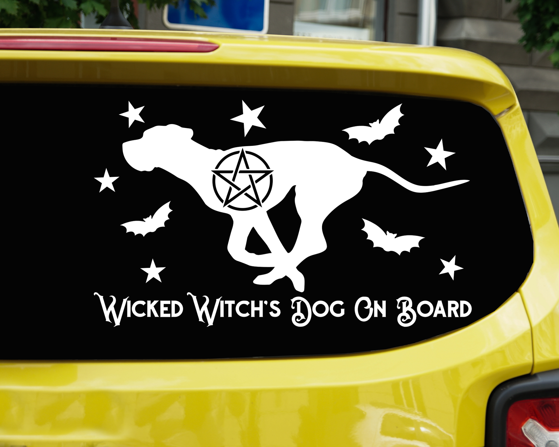 Wicked Witch's Dog On Board Great Dane Sticker