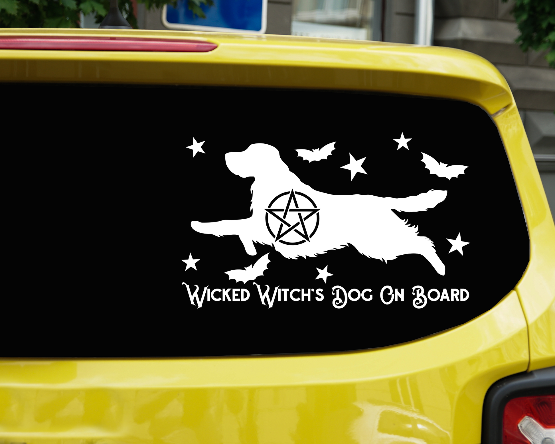 Wicked Witch's Dog On Board Springer Spaniel Sticker