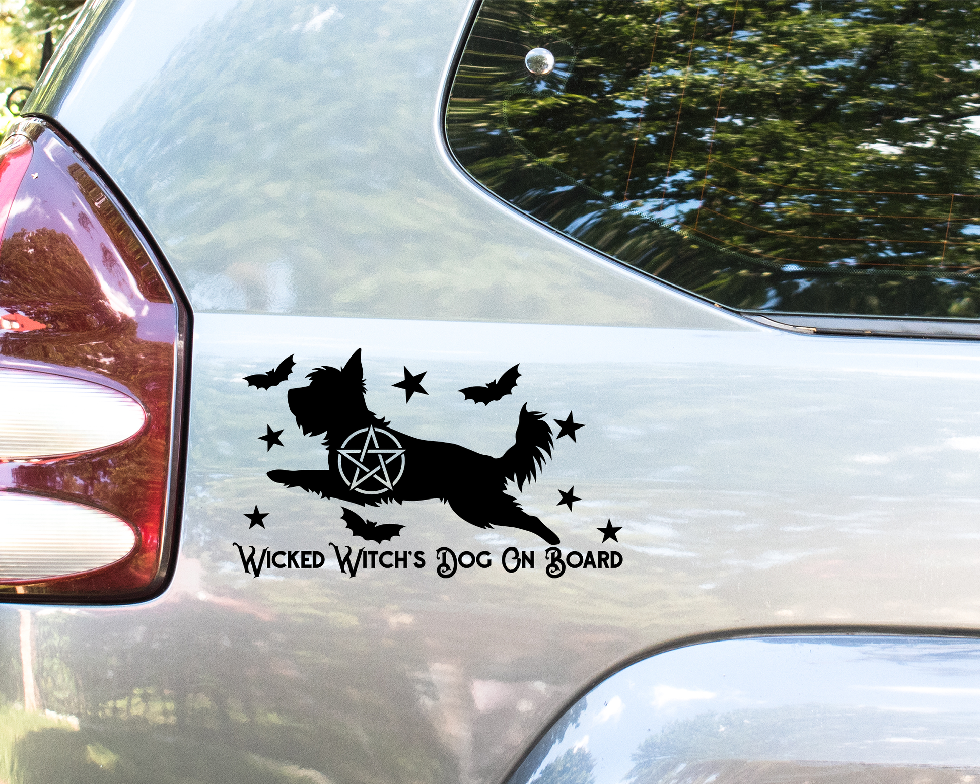 Wicked Witch's Dog On Board Yorkshire Terrier Sticker