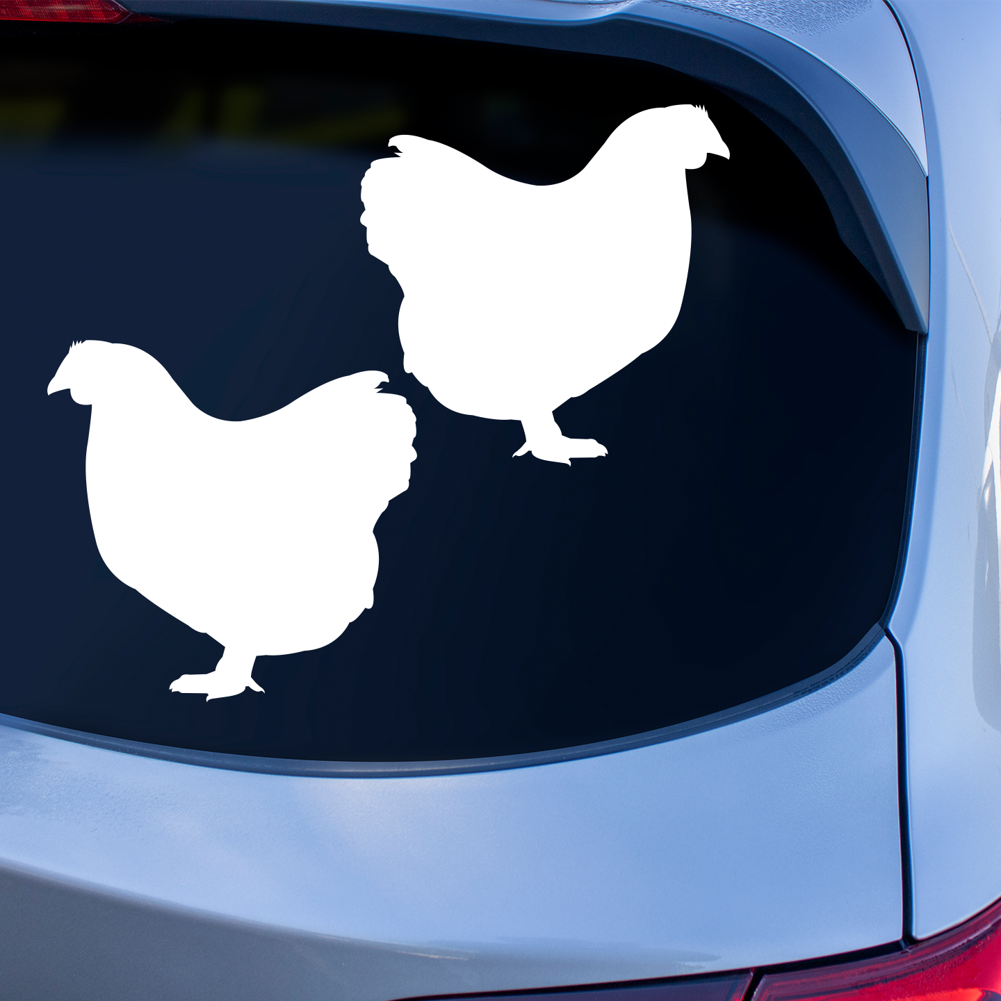 Wyandotte Chicken Silhouette Stickers