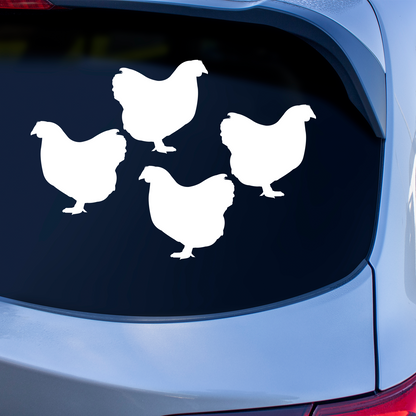 Wyandotte Chicken Silhouette Stickers