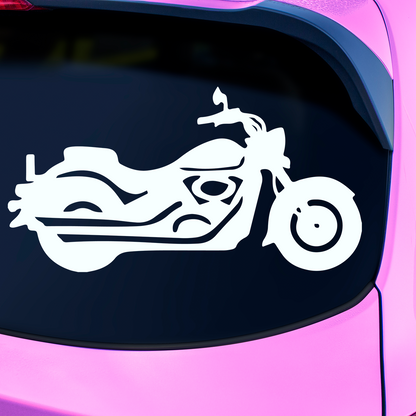 Cruiser Motorcycle Silhouette Sticker