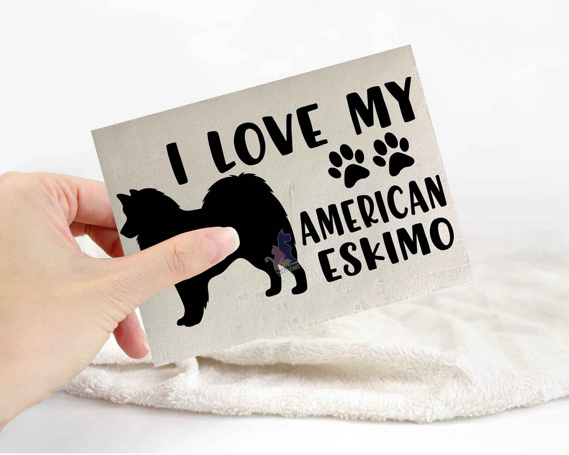 I Love My American Eskimo Sticker