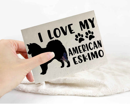 I Love My American Eskimo Sticker