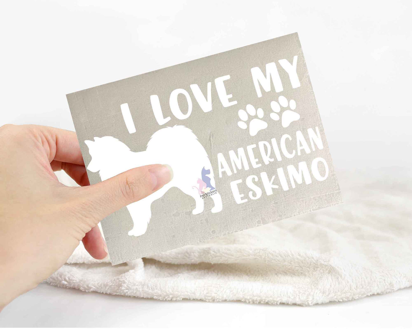 I Love My American Eskimo Sticker