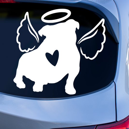 Bulldog With Angel Wings Sticker