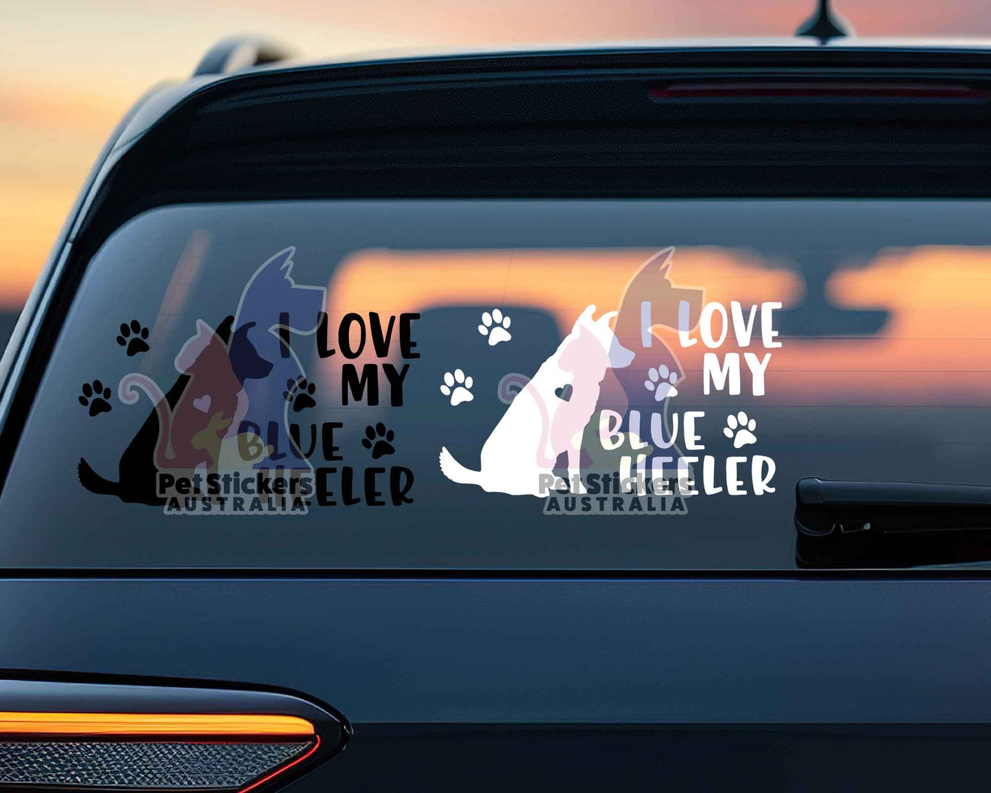 I Love My Blue Heeler Sticker