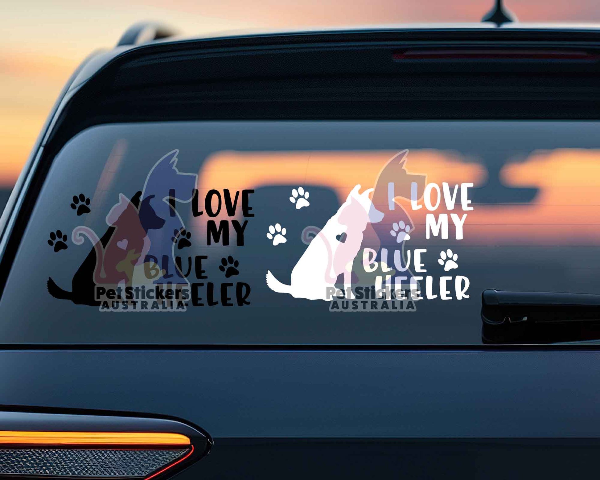 I Love My Blue Heeler Sticker