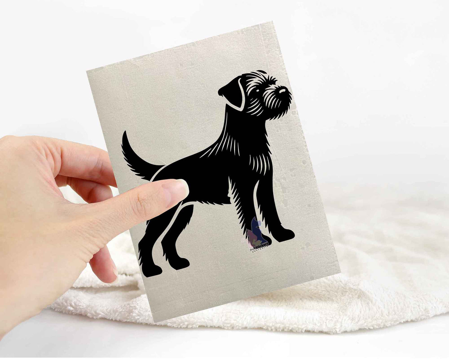 Border Terrier Silhouette Stickers