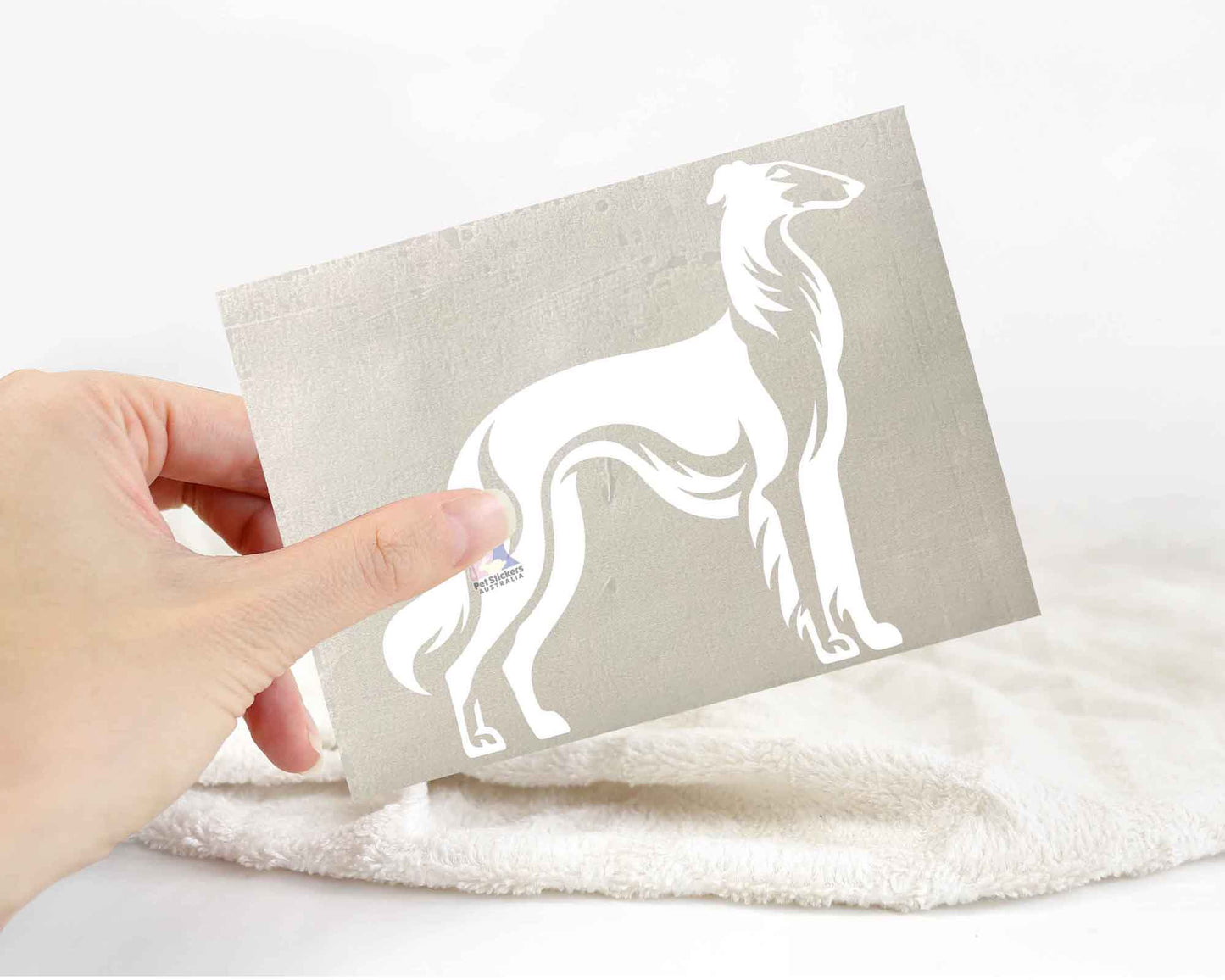 Borzoi Silhouette Stickers