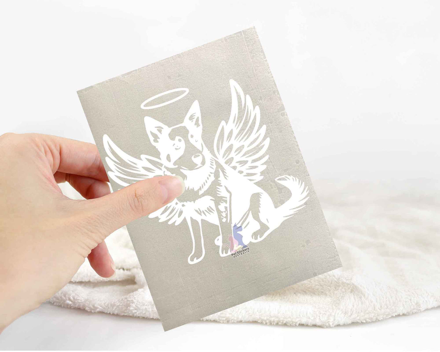 Cattle Dog With Angel Wings Sticker