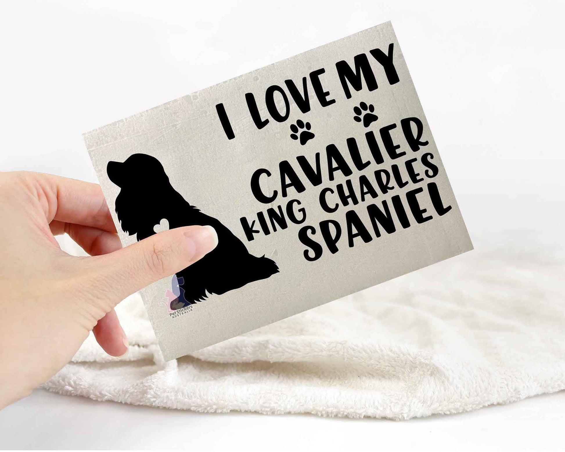 I Love My Cavalier King Charles Spaniels Sticker