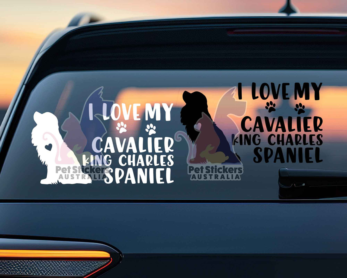 I Love My Cavalier King Charles Spaniels Sticker