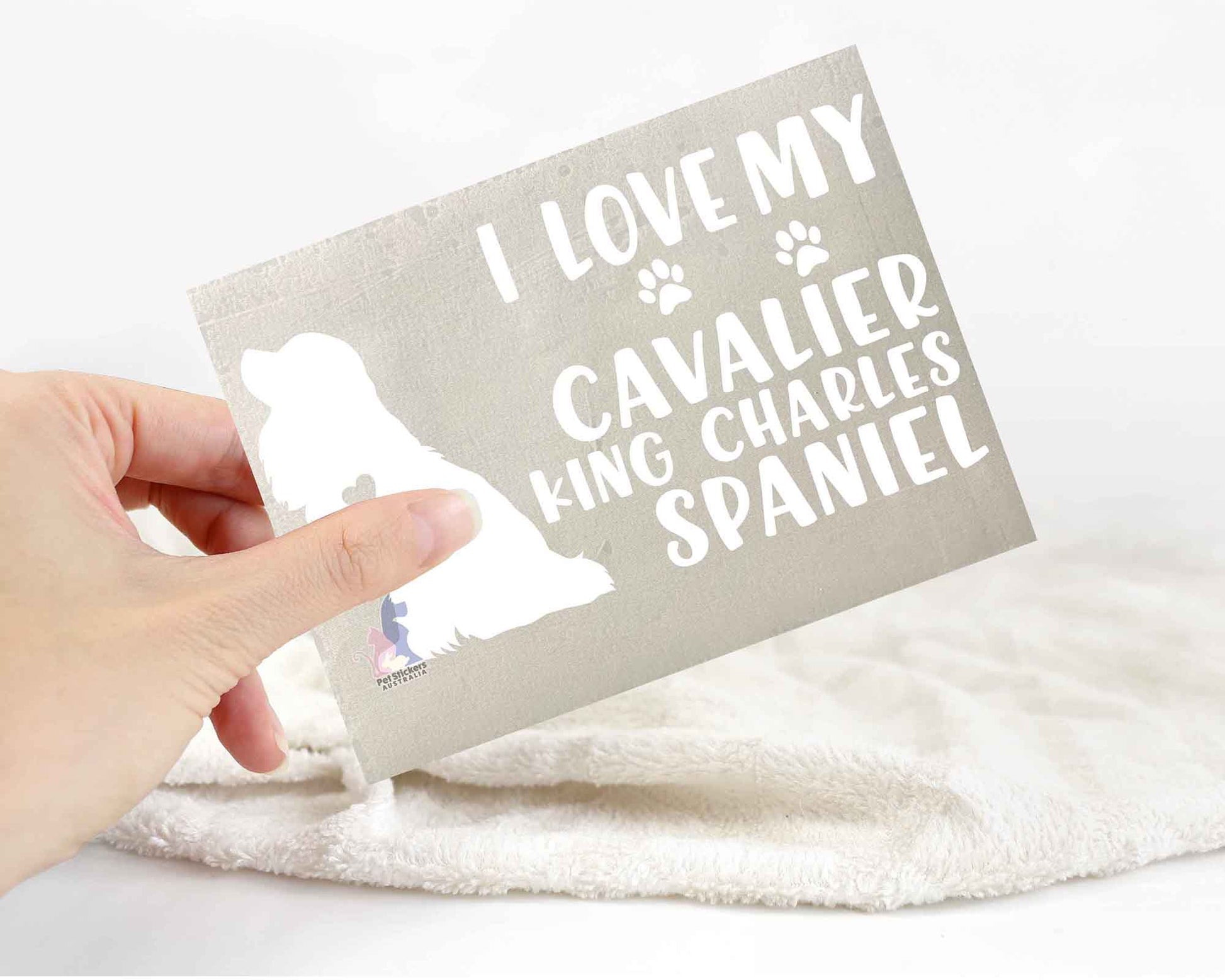 I Love My Cavalier King Charles Spaniels Sticker