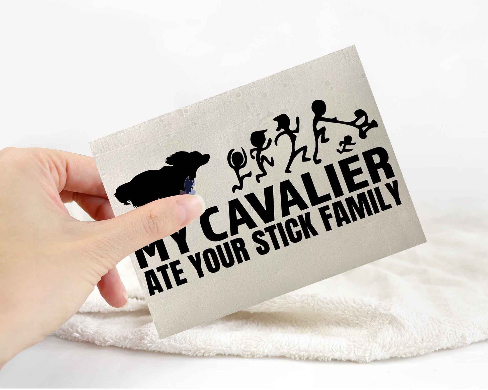 My Cavalier Ate Your Stick Family Sticker