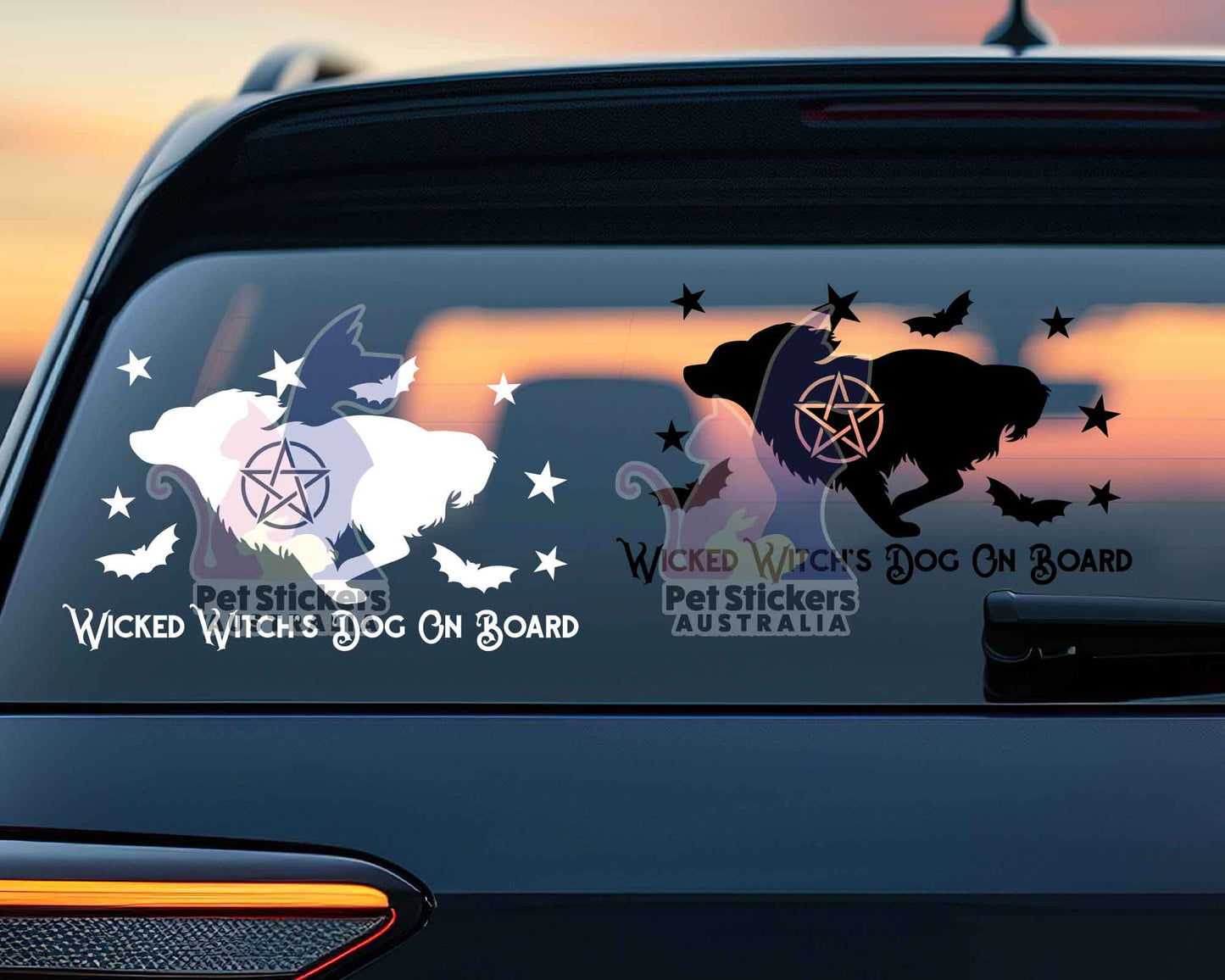 Wicked Witch's Dog On Board Cavalier Spaniel Sticker