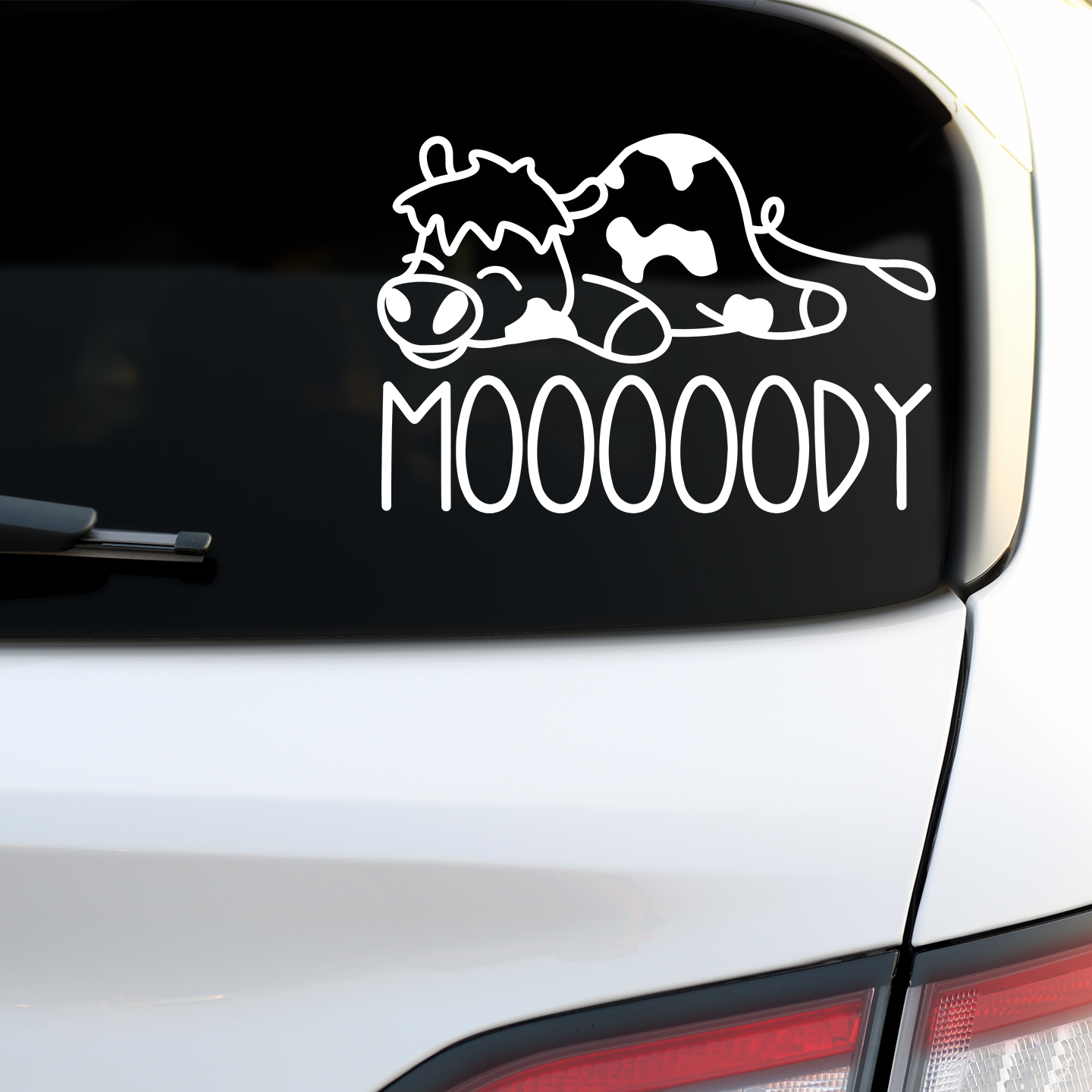 Funny Cow Moody Sticker