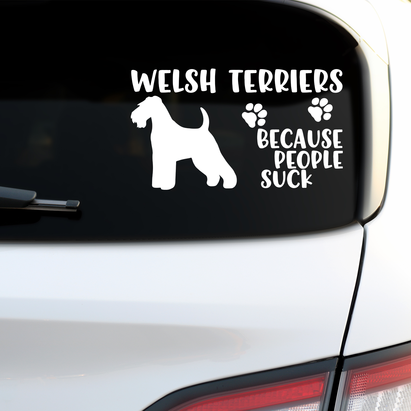 Welsh Terriers Because People Suck Sticker