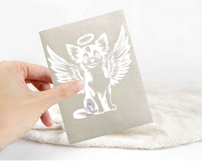 Chihuahua Angel Halo Sticker