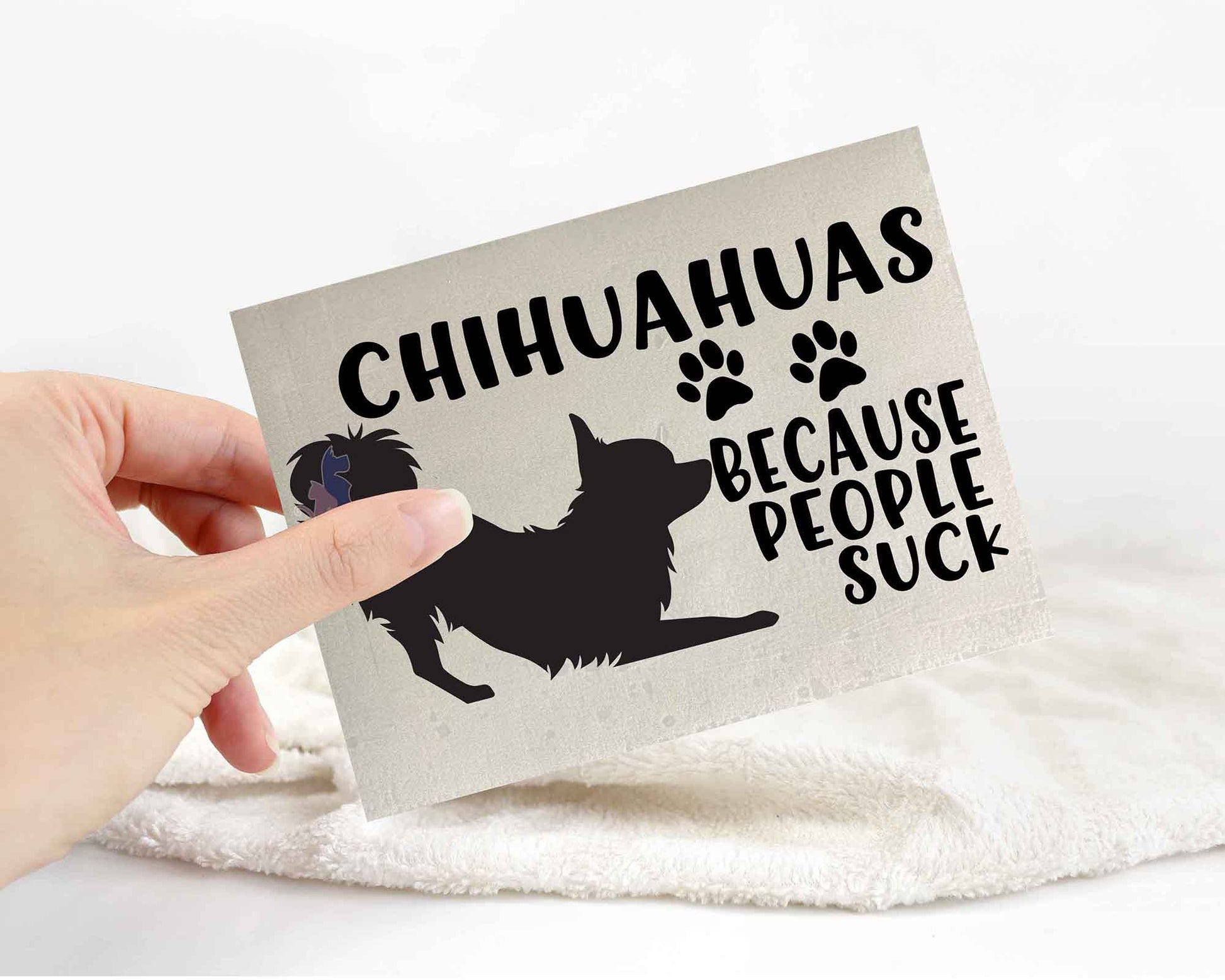 Chihuahuas Because People Suck™ Sticker