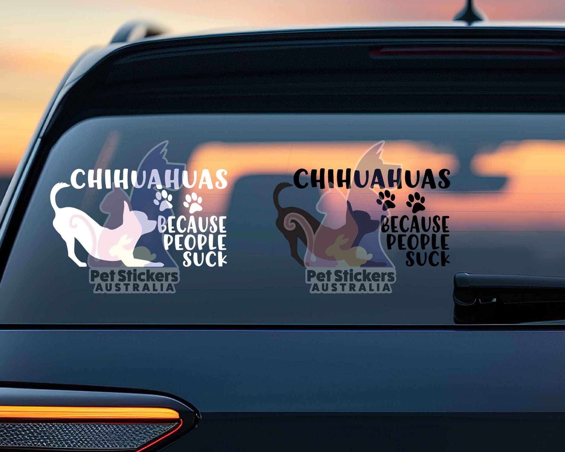 Chihuahuas Because People Suck™ Sticker