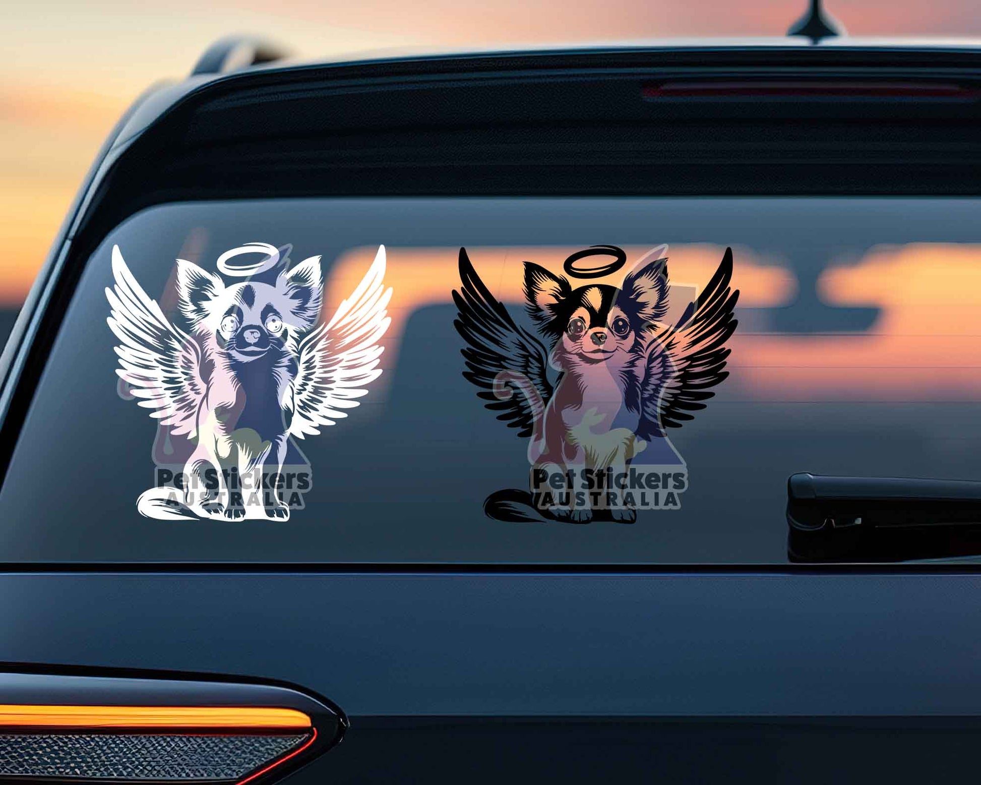 Chihuahua Angel Halo Sticker