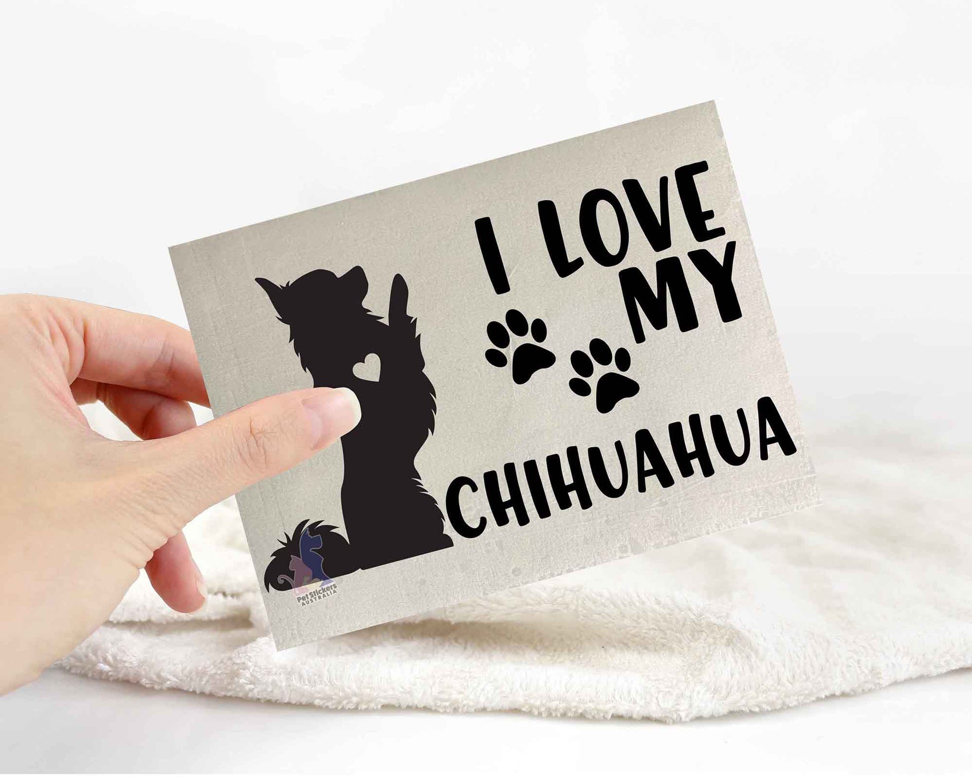 I Love My Chihuahua Sticker