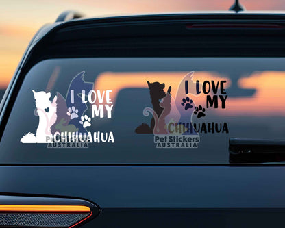 I Love My Chihuahua Sticker