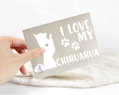 I Love My Chihuahua Sticker