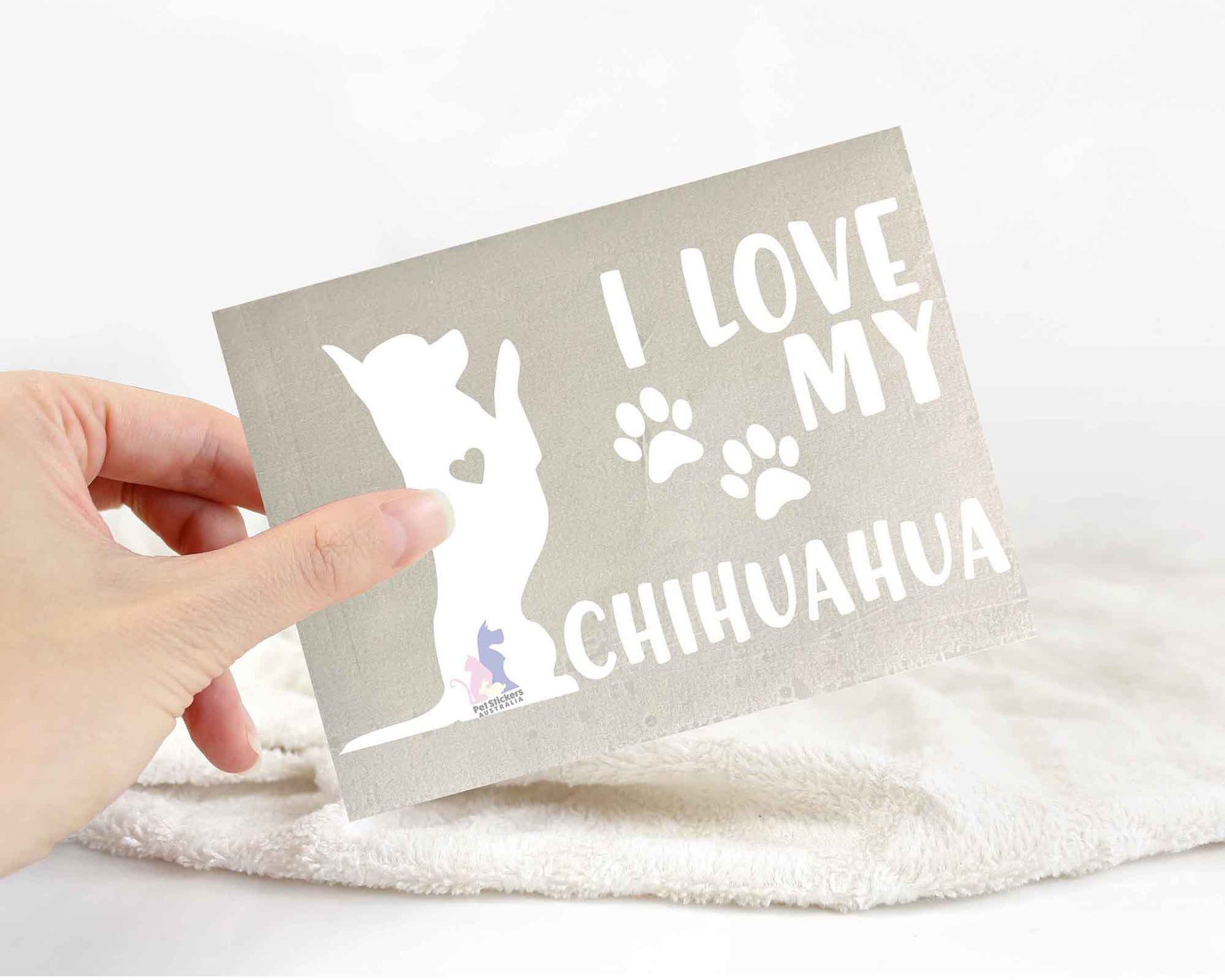 I Love My Chihuahua Sticker