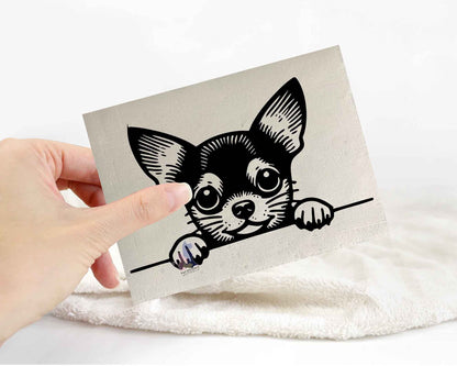 Chihuahua Peeping Sticker