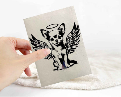 Chihuahua Angel Halo Sticker