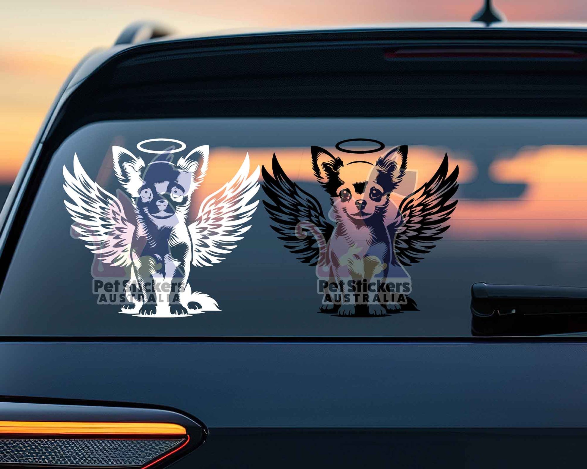 Chihuahua Angel Halo Sticker