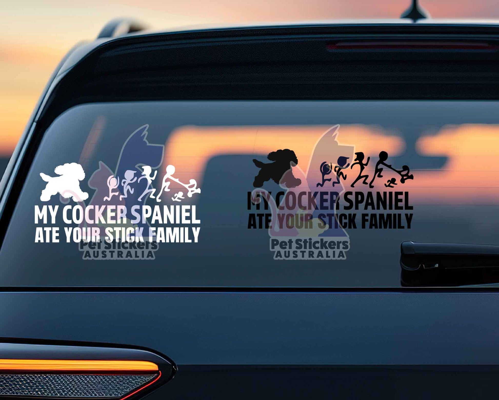 My Cocker Spaniel Ate Your Stick Family Sticker