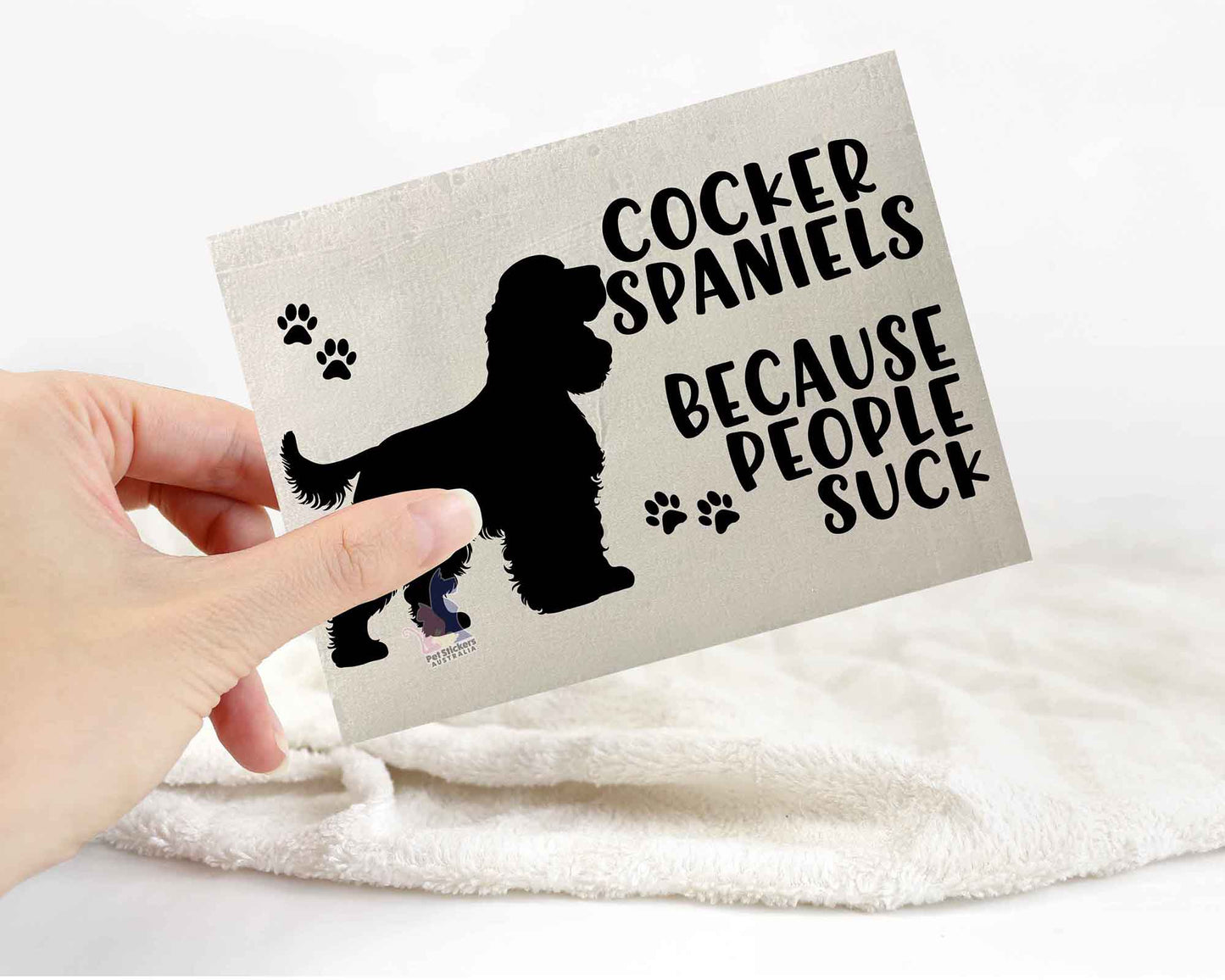 Cocker Spaniels Because People Suck™ Sticker