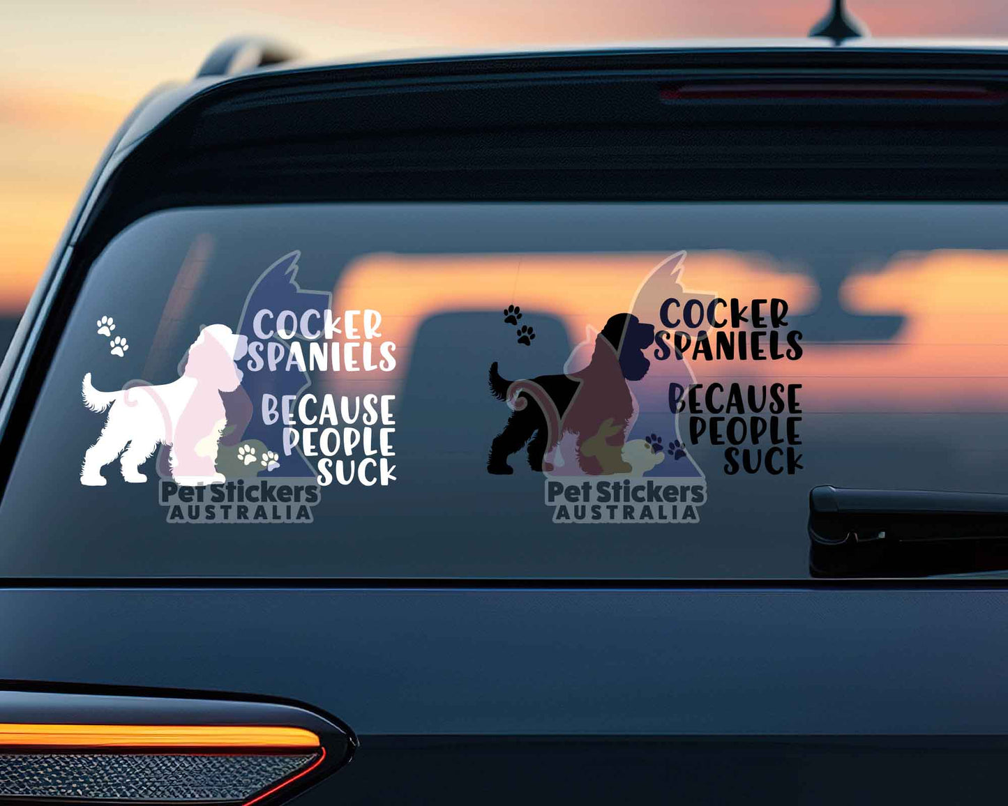 Cocker Spaniels Because People Suck™ Sticker