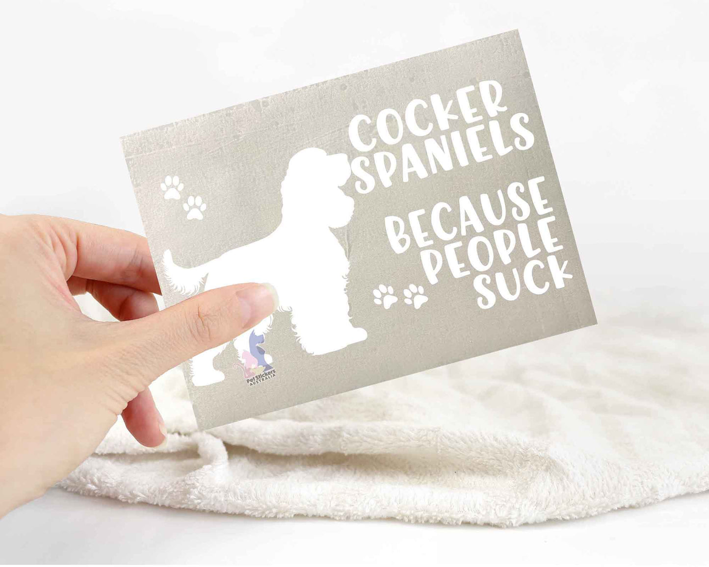 Cocker Spaniels Because People Suck™ Sticker