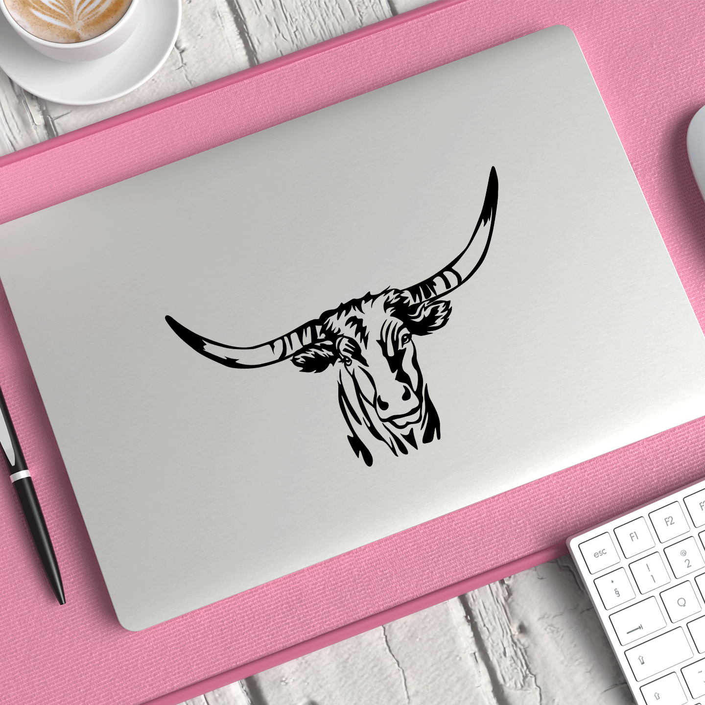 Texas Longhorn Bull Sticker