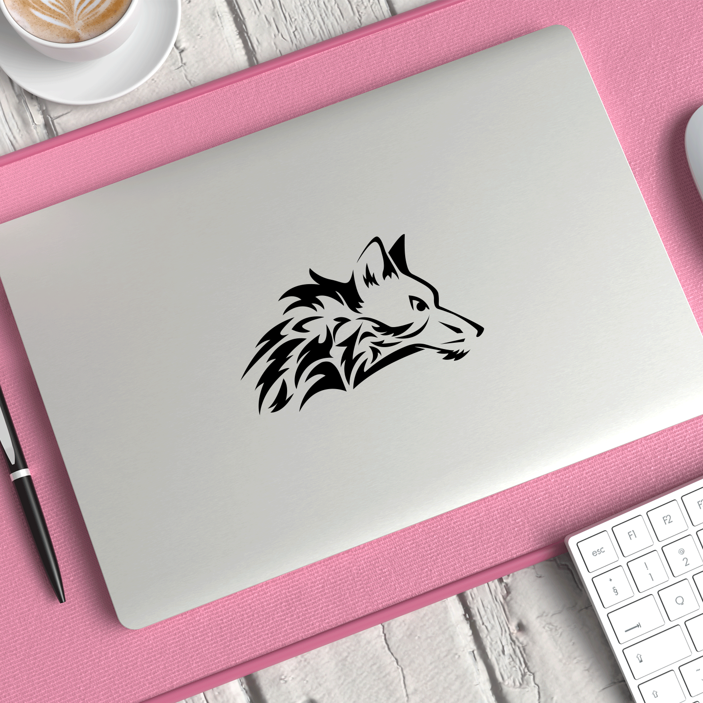 Tribal Wolf Sticker