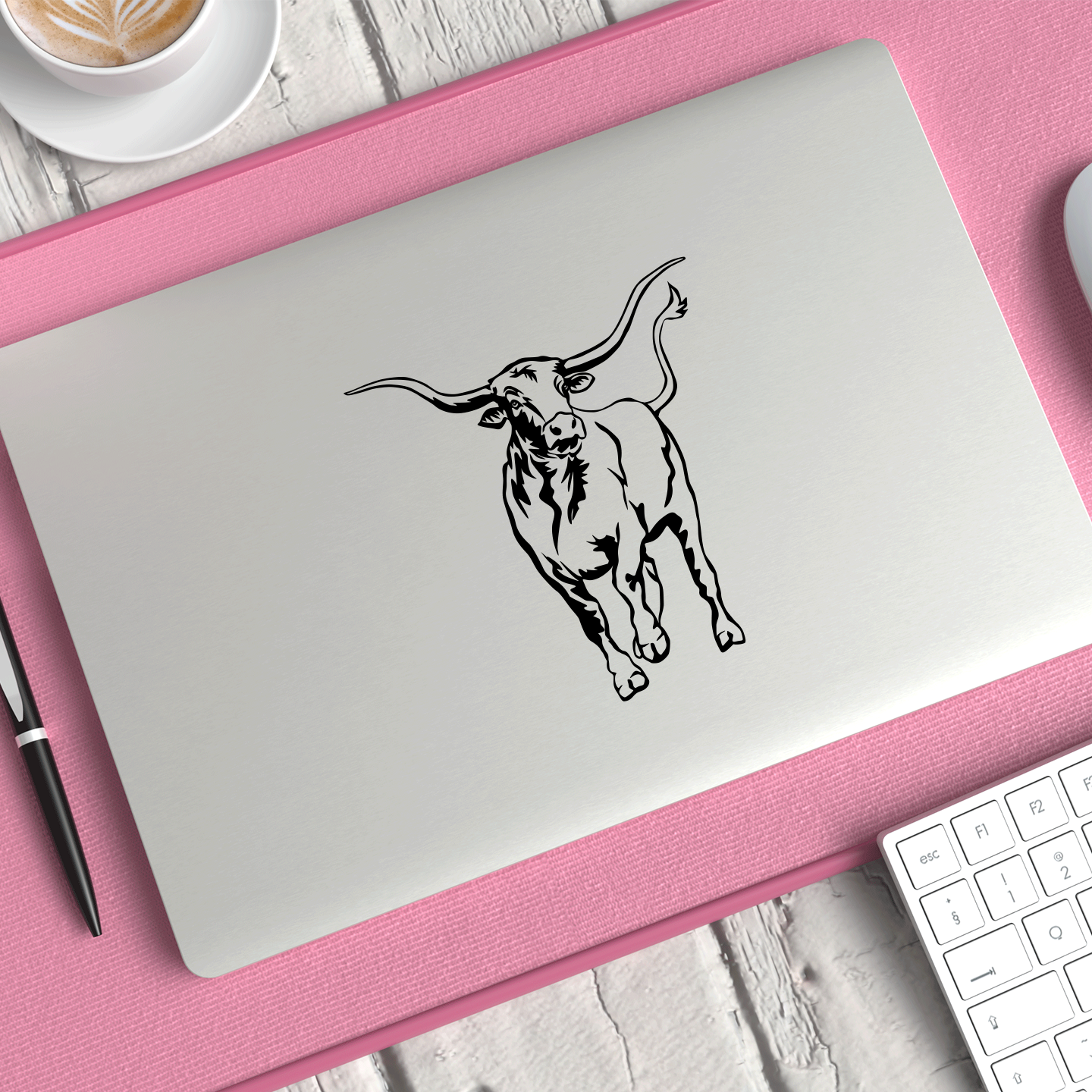 Texas Longhorn Bull Sticker