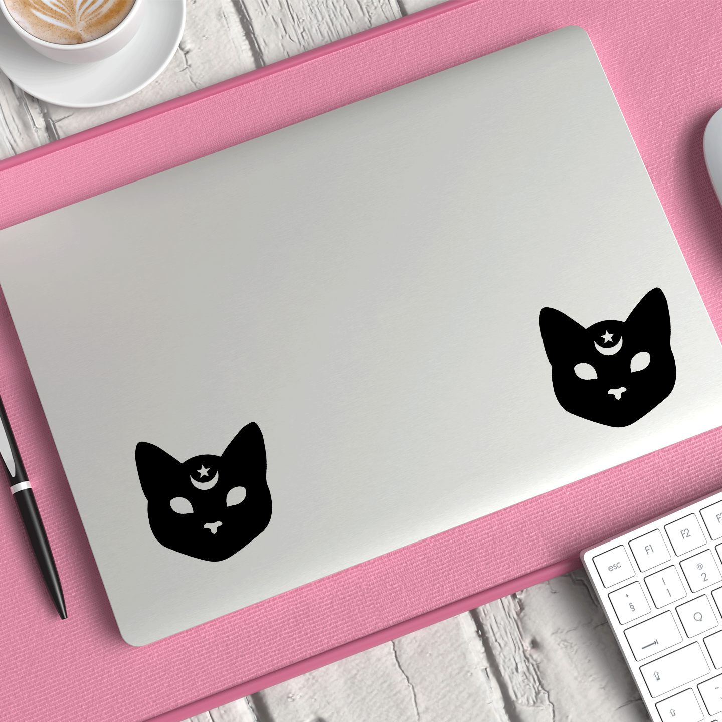 Witchy Black Cat Stickers