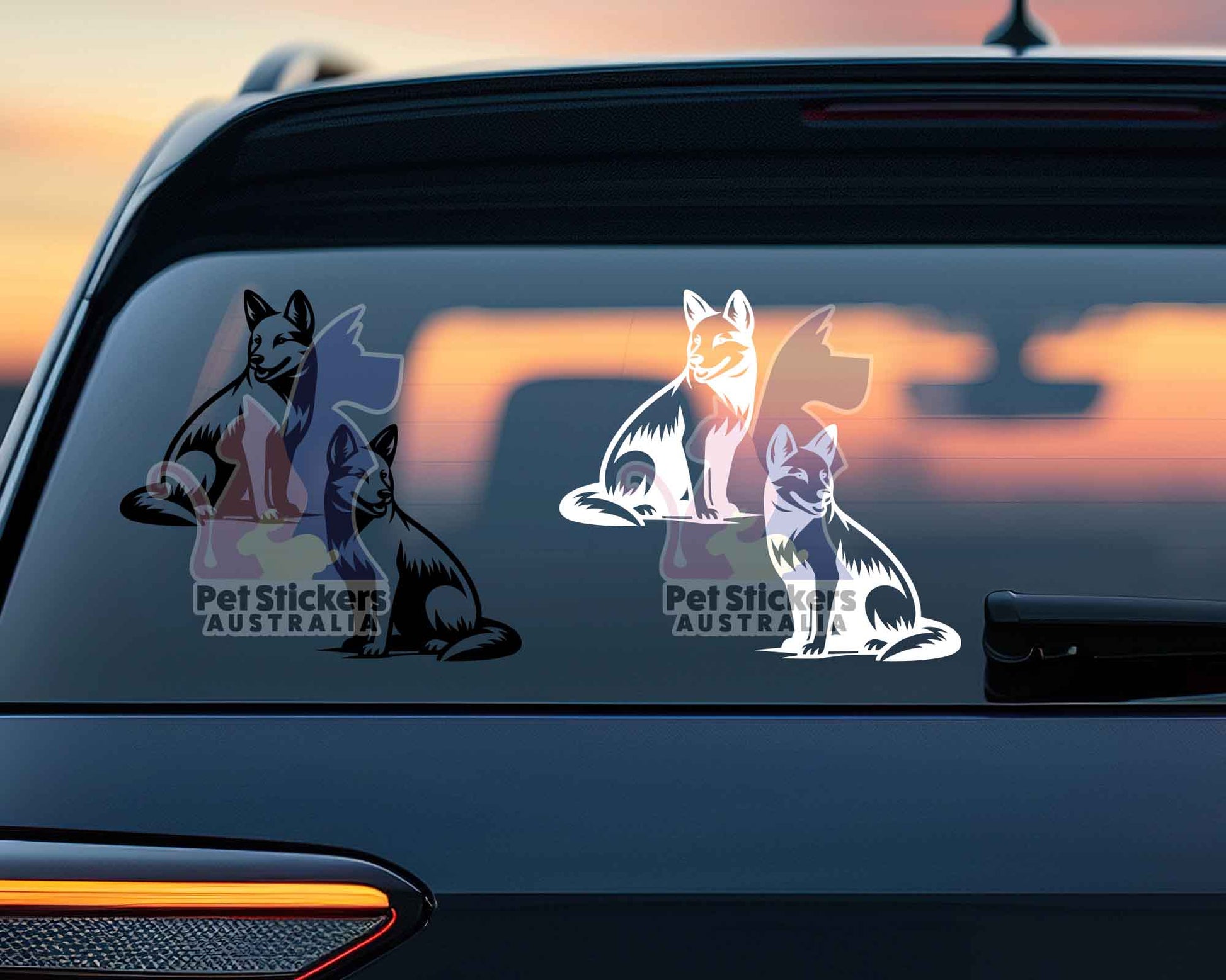 Dingo Silhouette Stickers