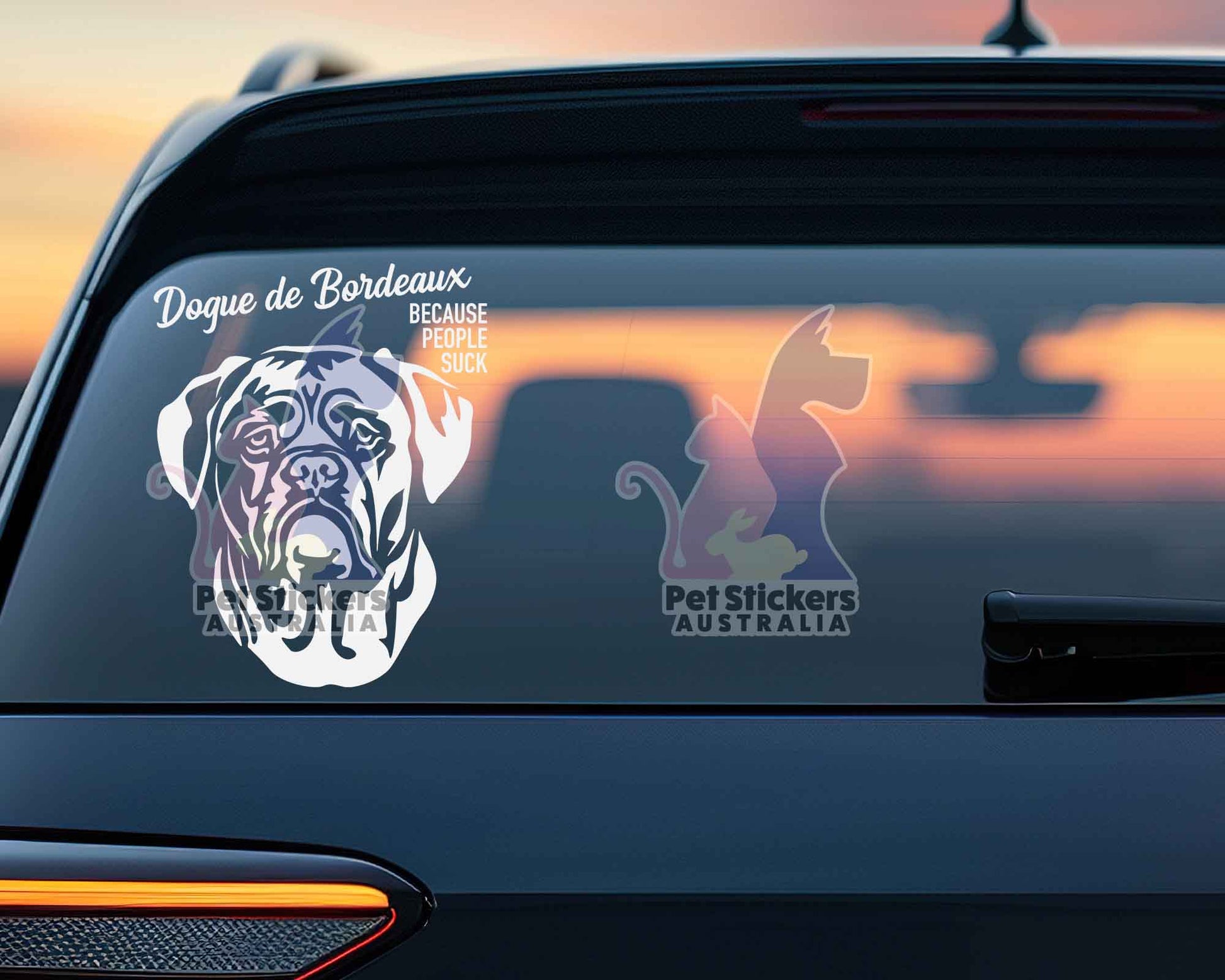 Dogue de Bordeaux Because People Suck™ Sticker